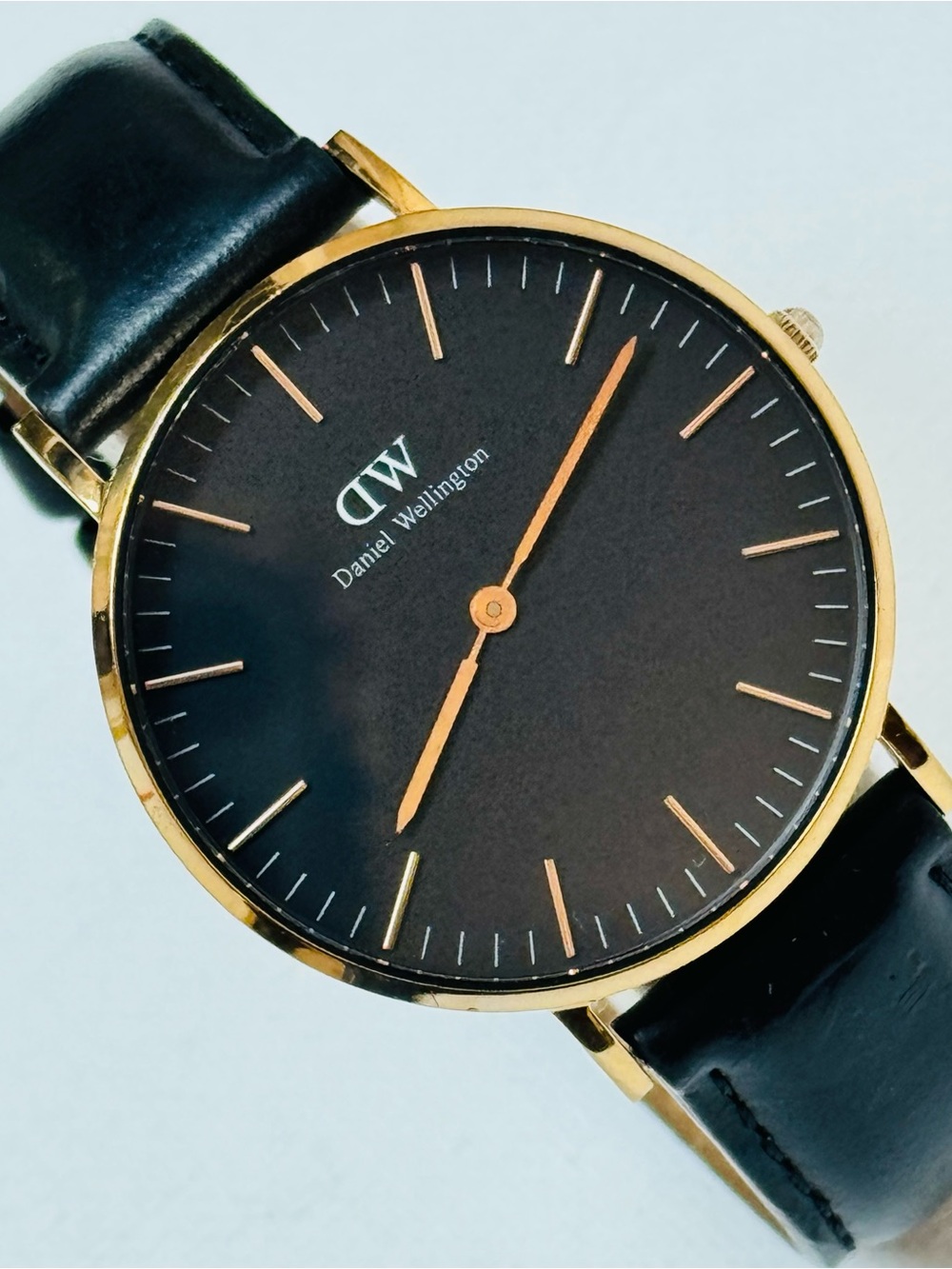 Daniel Wellington Classic 36mm Men's Women's Rose Gold Black Dial Leather B36R15